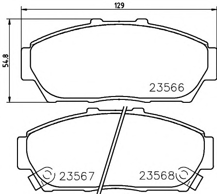 HELLA-PAGID Első fékbetét 8DB355009-981