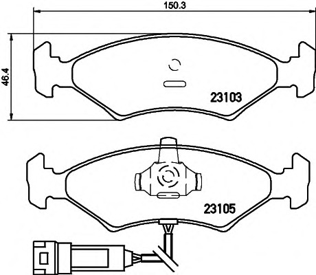 HELLA-PAGID Első fékbetét 8DB355010-301