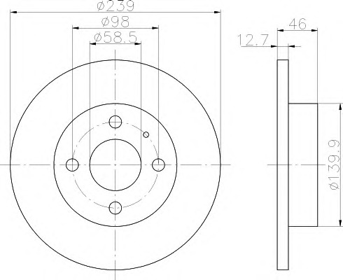 HELLA-PAGID Első féktárcsa 8DD355101-861