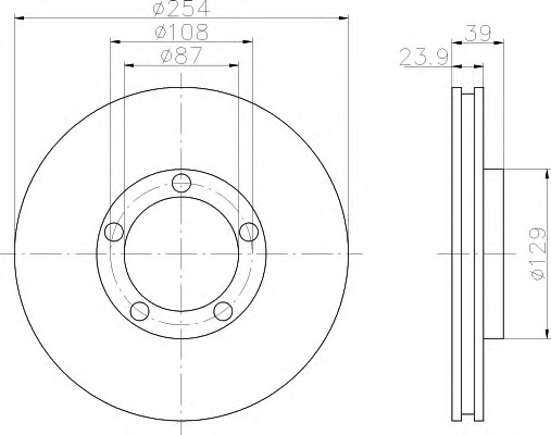 HELLA-PAGID Első féktárcsa 8DD355107-141