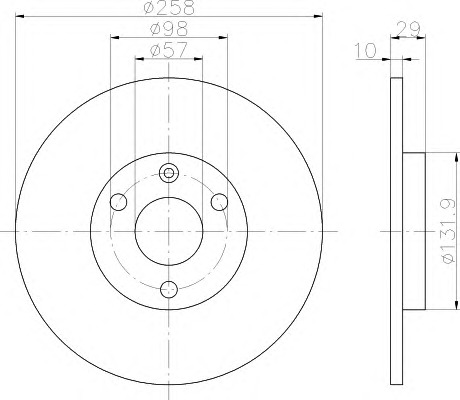 HELLA-PAGID Első féktárcsa 8DD355102-421