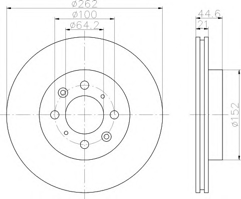 HELLA-PAGID Első féktárcsa 8DD355118-401