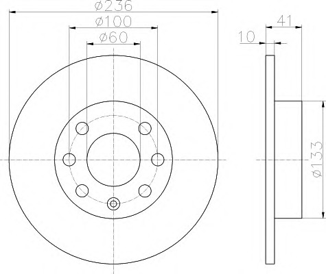 HELLA-PAGID Első féktárcsa 8DD355100-411