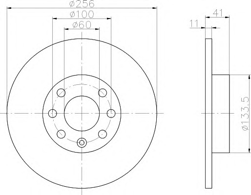 HELLA-PAGID Első féktárcsa 8DD355106-031