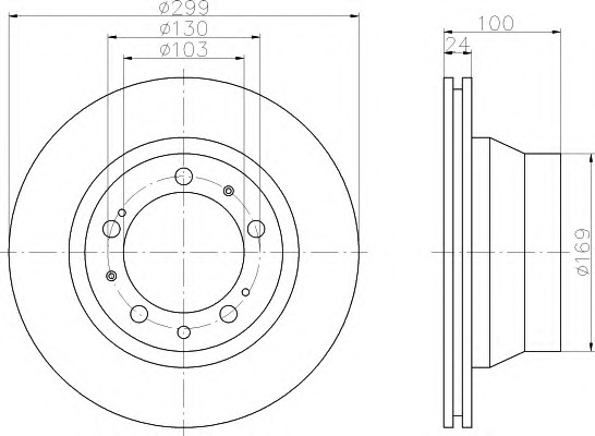 HELLA-PAGID Hátsó féktárcsa 8DD355102-321