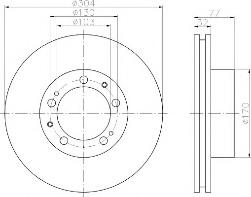 HELLA-PAGID Első féktárcsa 8DD355101-551