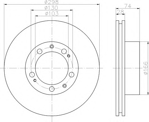 HELLA-PAGID Első féktárcsa 8DD355102-311