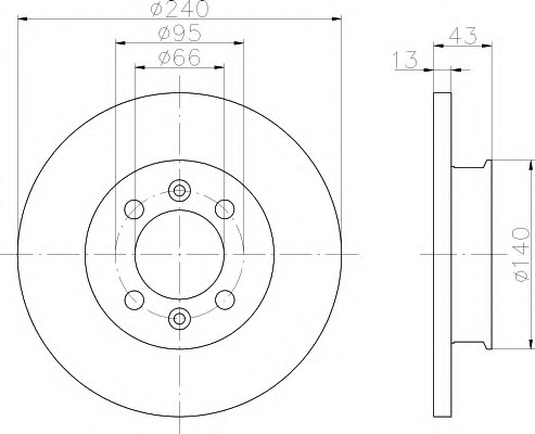 HELLA-PAGID Első féktárcsa 8DD355101-891