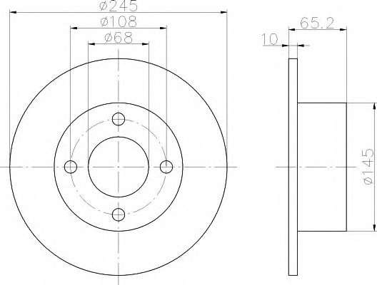 HELLA-PAGID Hátsó féktárcsa 8DD355102-441