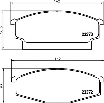 HELLA-PAGID Első fékbetét 8DB355011-121