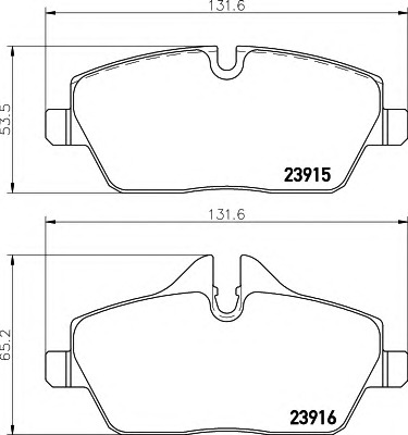 HELLA-PAGID Első fékbetét 8DB355014-431