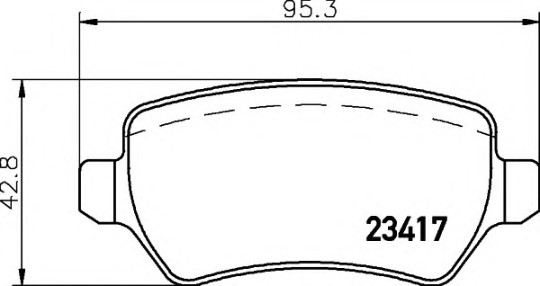 HELLA-PAGID Hátsó fékbetét 8DB355011-361