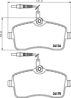 HELLA-PAGID Első fékbetét 8DB355011-481