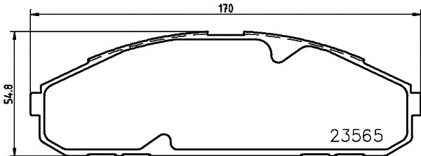 HELLA-PAGID Első fékbetét 8DB355011-581