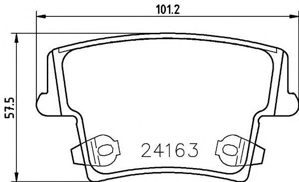 HELLA-PAGID Hátsó fékbetét 8DB355011-881