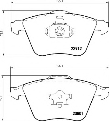 HELLA-PAGID Első fékbetét 8DB355012-271