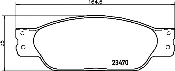 HELLA-PAGID Első fékbetét 8DB355006-811