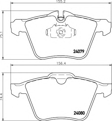 HELLA-PAGID Első fékbetét 8DB355006-891