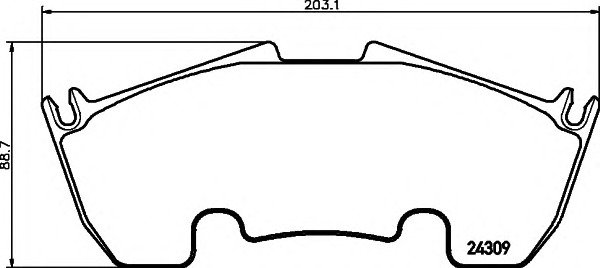 HELLA-PAGID Első fékbetét 8DB355012-701