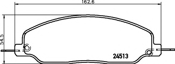 HELLA-PAGID Első fékbetét 8DB355013-101