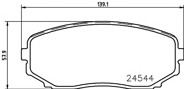 HELLA-PAGID Első fékbetét 8DB355013-251