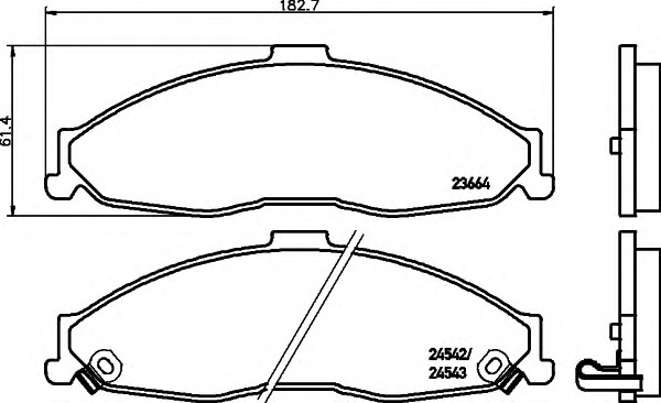 HELLA-PAGID Első fékbetét 8DB355013-381