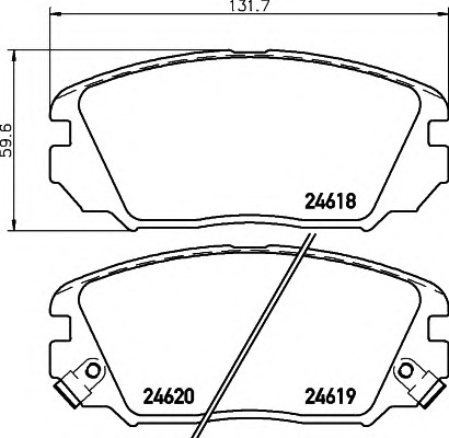 HELLA-PAGID Első fékbetét 8DB355013-531