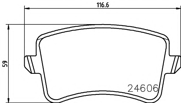 HELLA-PAGID Hátsó fékbetét 8DB355013-651