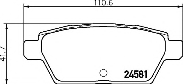 HELLA-PAGID Hátsó fékbetét 8DB355013-691