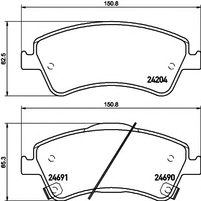 HELLA-PAGID Első fékbetét 8DB355013-741