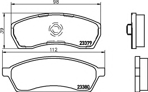 HELLA-PAGID Első fékbetét 8DB355014-011