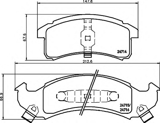 HELLA-PAGID Első fékbetét 8DB355014-271