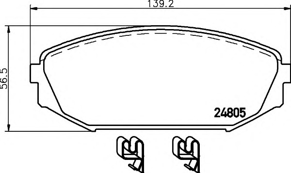 HELLA-PAGID Első fékbetét 8DB355014-681