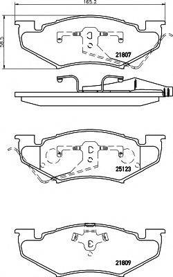 HELLA-PAGID Első fékbetét 8DB355015-161