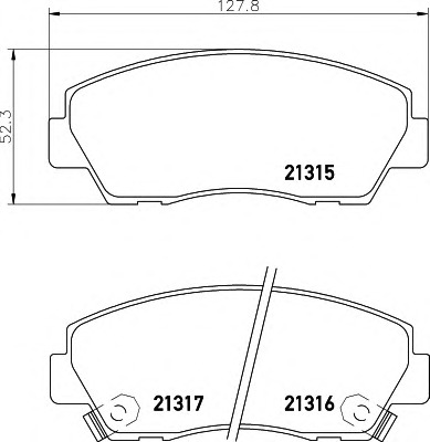 HELLA-PAGID Első fékbetét 8DB355015-171