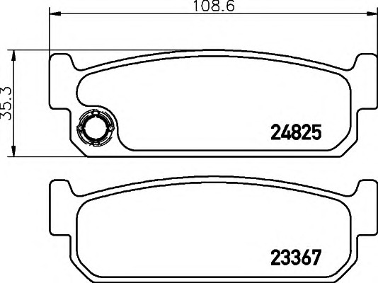 HELLA-PAGID Hátsó fékbetét 8DB355015-271