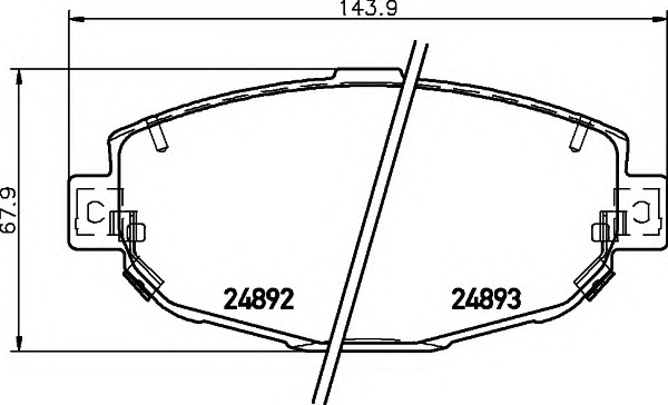 HELLA-PAGID Első fékbetét 8DB355015-341