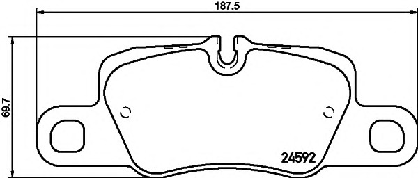 HELLA-PAGID Hátsó fékbetét 8DB355015-581