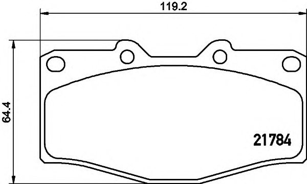 HELLA-PAGID Első fékbetét 8DB355016-251