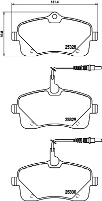 HELLA-PAGID Első fékbetét 8DB355016-261