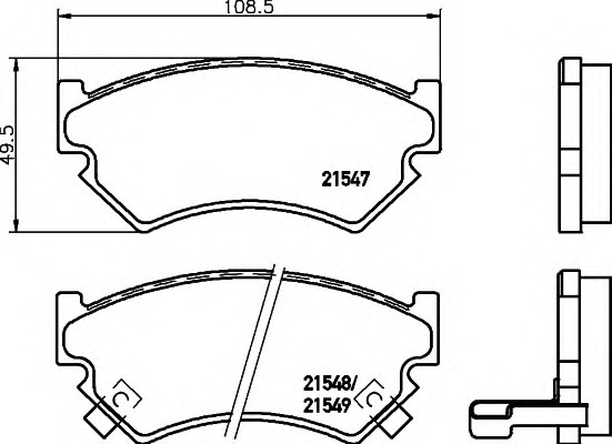 HELLA-PAGID Első fékbetét 8DB355016-321