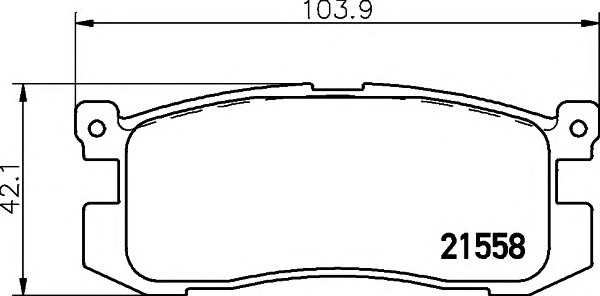 HELLA-PAGID Hátsó fékbetét 8DB355016-361