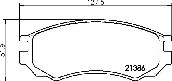 HELLA-PAGID Első fékbetét 8DB355016-541