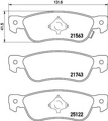 HELLA-PAGID Hátsó fékbetét 8DB355016-571