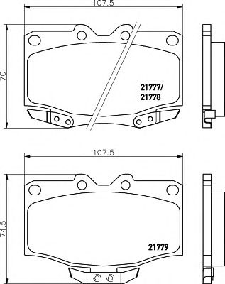 HELLA-PAGID Első fékbetét 8DB355016-801