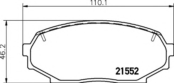 HELLA-PAGID Első fékbetét 8DB355016-821