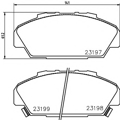 HELLA-PAGID Első fékbetét 8DB355016-851