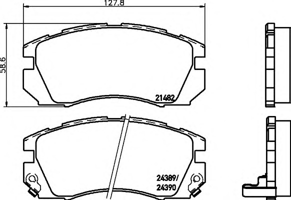 HELLA-PAGID Első fékbetét 8DB355016-881