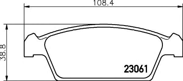 HELLA-PAGID Első fékbetét 8DB355017-001