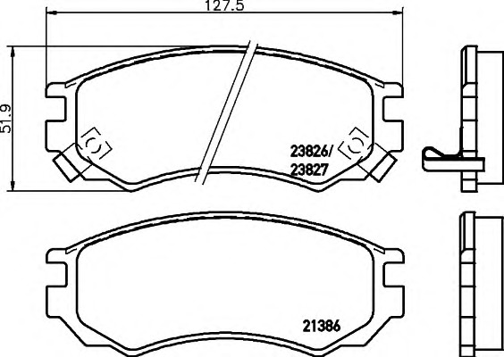 HELLA-PAGID Első fékbetét 8DB355017-061